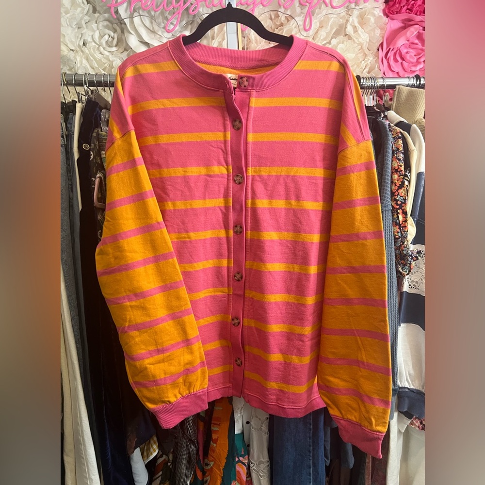 Free People Classic Striped Cardigan, Various Sizes NWT - Picture 7 of 8